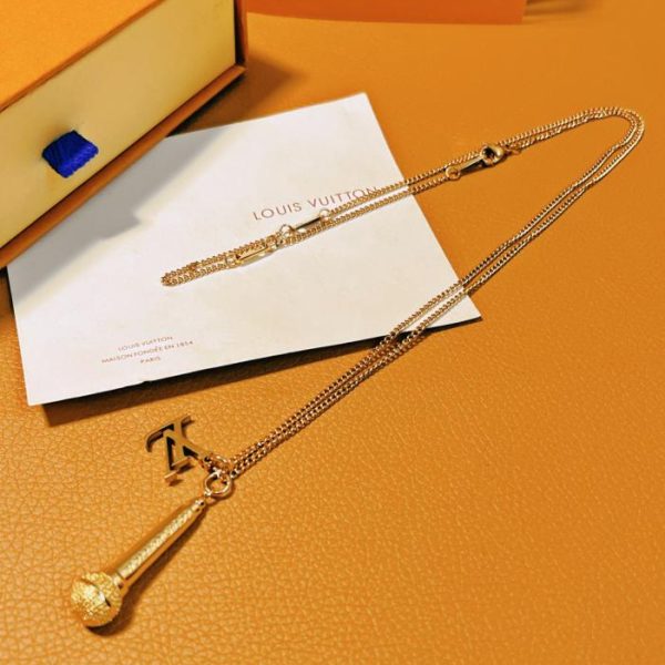 LOUIS VUITTON microfono Suono Collana con microfono