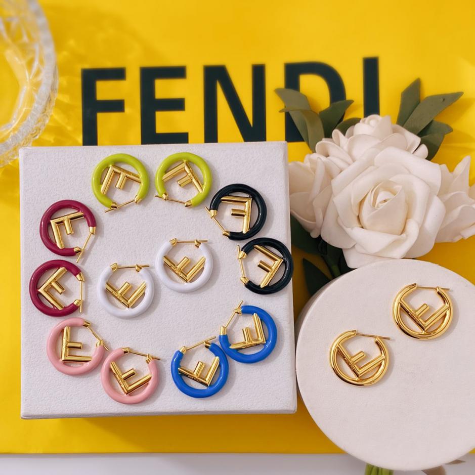 replica,repliche,fake,1:1,earrings,bracelet,ring,jewelry Orecchini pendenti colorati con lettere FENDIF