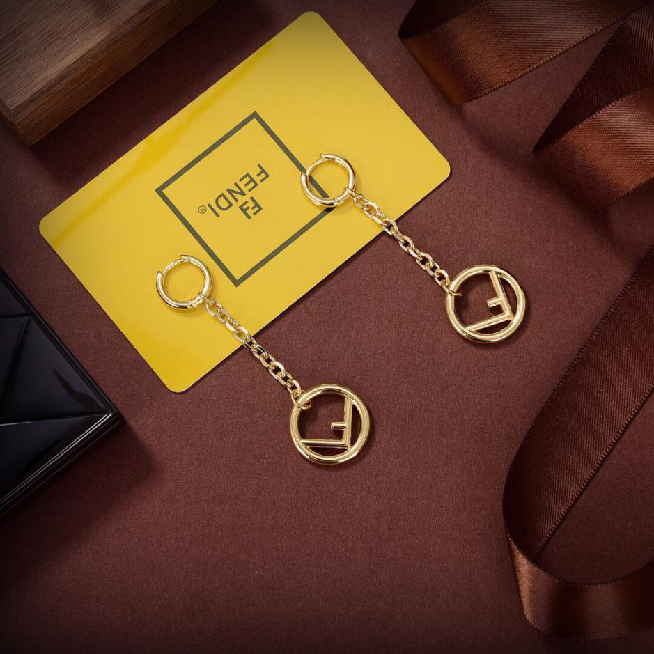 replica,repliche,fake,1:1,earrings,bracelet,ring,jewelry Orecchini logo FENDI