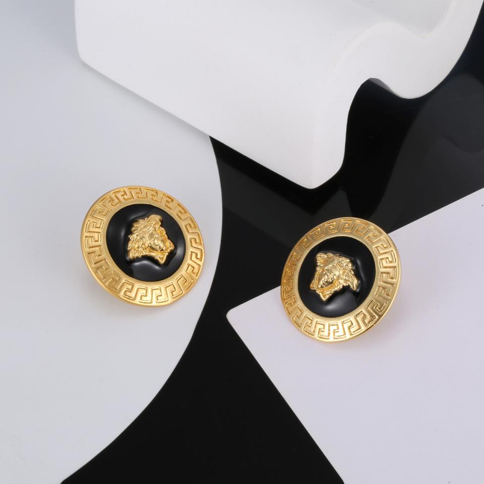 replica,repliche,fake,1:1,earrings,bracelet,ring,jewelry Orecchini in rilievo del volto di Versace