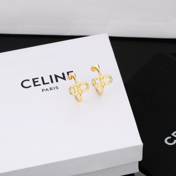 Orecchini Celine con texture spazzolata media