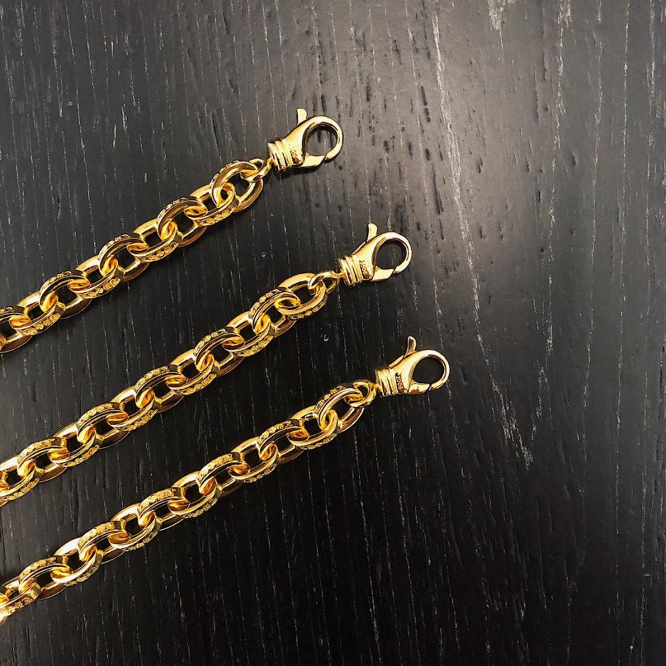 replica,repliche,fake,1:1,earrings,bracelet,ring,jewelry Bracciale Chrome Hearts k con lettera gialla
