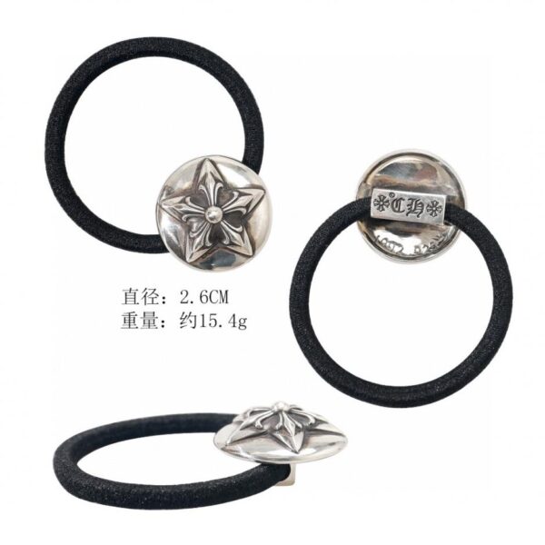 Fascia per capelli/bracciale con stella a cinque punte Chrome Hearts in due pezzi