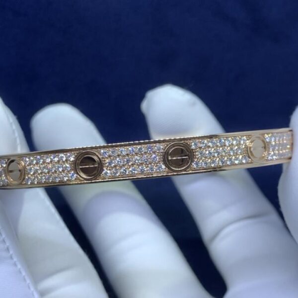 replica,repliche,fake,1:1,earrings,bracelet,ring,jewelry Bracciale Cartier classico LOVE versione ampia in oro 18 carati con stelle (00A2)