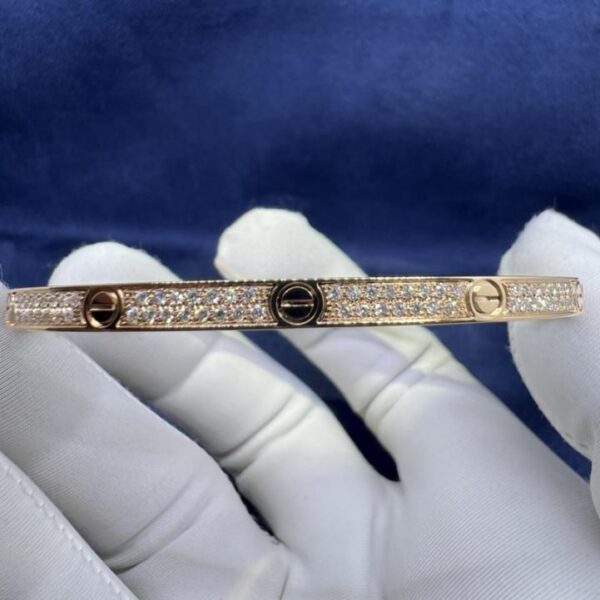replica,repliche,fake,1:1,earrings,bracelet,ring,jewelry Bracciale classico Cartier versione stretta LOVE con respiro infantile, squisita fattura, vero oro 18 carati e veri diamanti (168E)