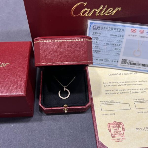 replica,repliche,fake,1:1,earrings,bracelet,ring,jewelry Consegna effettiva, collana personalizzata con diamanti e unghie in oro 18 carati (7822)