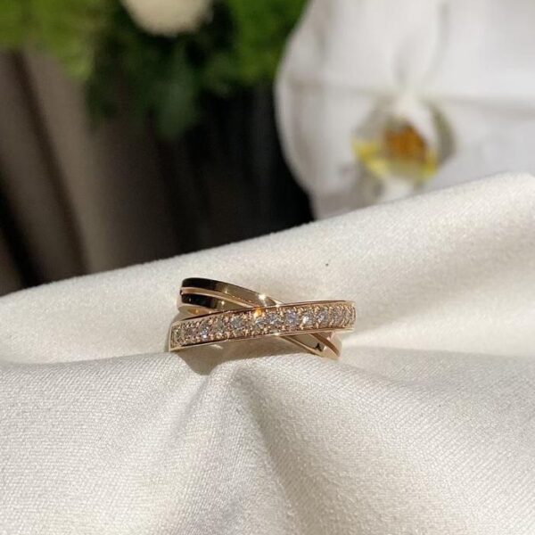 replica,repliche,fake,1:1,earrings,bracelet,ring,jewelry Anello croce Cartier personalizzato in oro 18 carati (53FC)