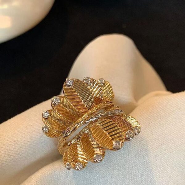replica,repliche,fake,1:1,earrings,bracelet,ring,jewelry Anello Cartier in oro 18 carati ordinato su misura L’anello della serie di chicchi di caffè Cartier è così bello È super nobile e grandioso Sembra una regina d’oro (C27F).