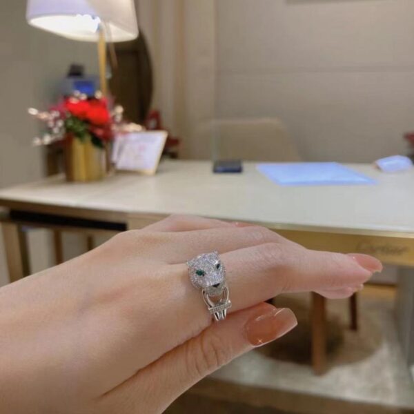 replica,repliche,fake,1:1,earrings,bracelet,ring,jewelry Anello piccolo leopardo personalizzato in oro 18 carati (66AA)