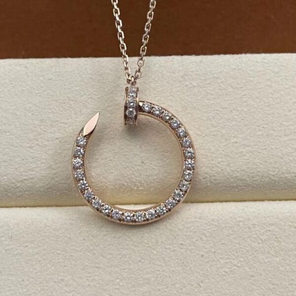 replica,repliche,fake,1:1,earrings,bracelet,ring,jewelry Collana personalizzata con diamanti pieni di unghie Cartier (781B)