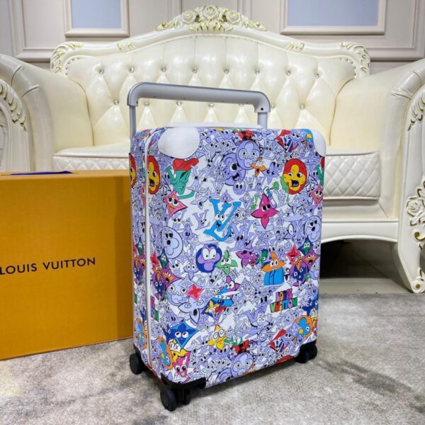 Valigia trolley/borsa da viaggio Louis Vuitton di alta qualità, in pelle con cambio colore, con serratura personalizzata, ruote universali da 20 pollici (YGOMU)