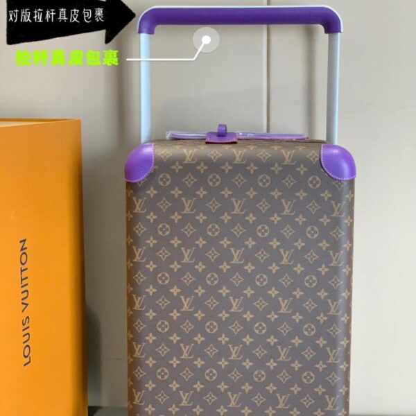replica,repliche,fake,1:1,earrings,bracelet,ring,jewelry Louis Vuitton [versione di alta gamma da 55 cm in vera pelle] Valigia trolley a quattro ruote HORIZON/borsa da viaggio da 20 pollici (QH8BW)