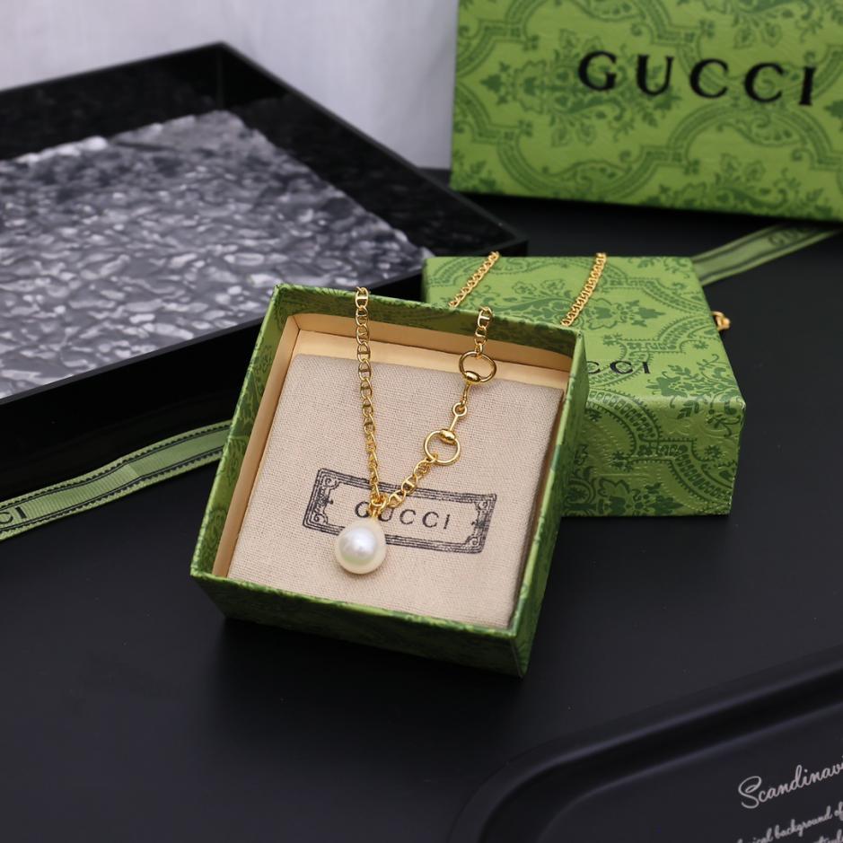 replica,repliche,fake,1:1,earrings,bracelet,ring,jewelry Collana Gucci Gold Pearl New (E4BDW)