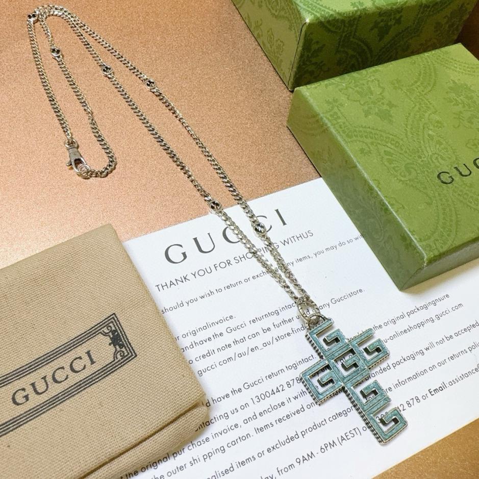 replica,repliche,fake,1:1,earrings,bracelet,ring,jewelry Collana Gucci Anger Forest serie doppia G modello classico (J2X6J)